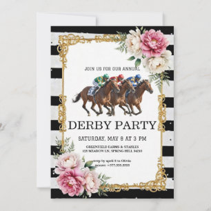 Invitation vintage pour la fête du Derby de course