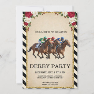 Invitation Vintage pour la Fête du Derby de Course