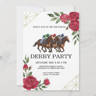 Invitation vintage pour la fête du Derby de course