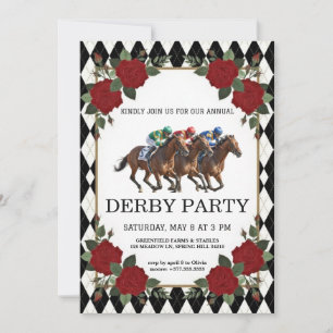 Invitation vintage pour la fête du Derby de course