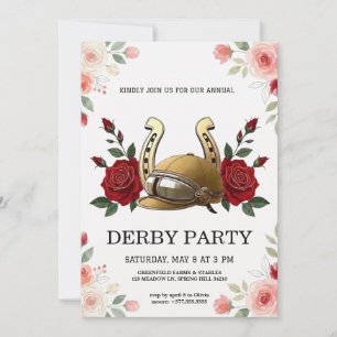 Invitation vintage pour la fête du Derby de course