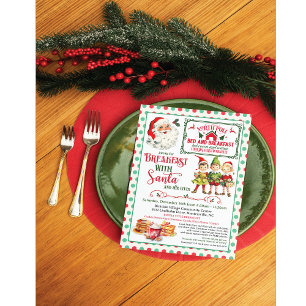 Invitation vintage pour petit-déjeuner avec le Pèr