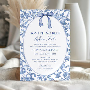 Invitation Vintage Quelque Chose De Bleu Avant De Faire Fête