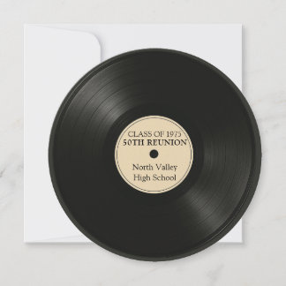 Invitation Vintage Record Lycée Classe Réunion