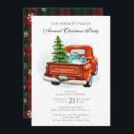 Invitation Vintage Red Truck Business Noël<br><div class="desc">Que vous soyez l'hôte d'un dîner intime en famille ou d'une grande soirée,  cette carte fera de votre invitation un événement hors du commun. Ces invitations personnalisés donnent un ton chaleureux et accueillant à votre réunion de vacances,  alliant charme classique et modernité pour rendre votre célébration vraiment mémorable.</div>