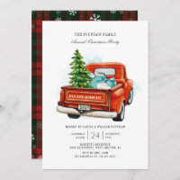 Vintage Red Truck Christmas Tree