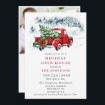 Invitation Vintage Red Truck Holiday Christmas Open House<br><div class="desc">Vintage Camion Rouge Noël Open House Invitation.</div>