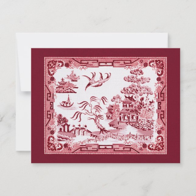 Invitation vintage Red Willow (Devant)