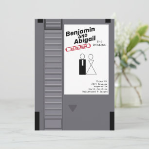 Invitation Vintage Rétro pour Geek Nerd Joueur Mod