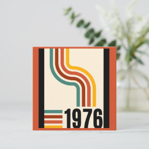 Invitation vintage Retro Stripes 1976