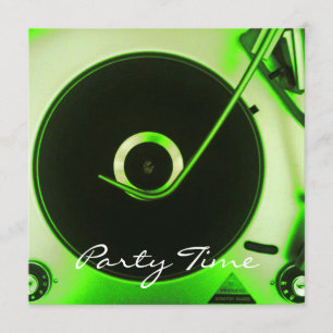 Invitation vintage Retro Vinyl Record Player