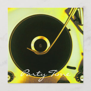 Invitation vintage Retro Vinyl Record Player