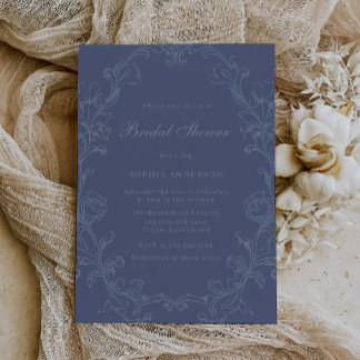 Invitation Vintage Rococo élégant Victorian Shower de mariage