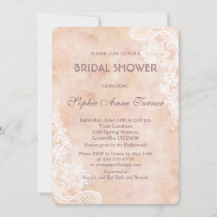 Invitation Vintage Rose de dentelle Vieux Fête des mariées pa