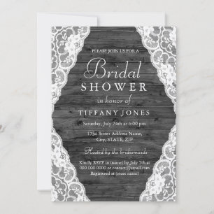Invitation vintage Rustic Country Bridal