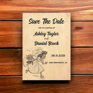 Invitation Vintage Rustic les années 50 Vieux Mariage Retro E