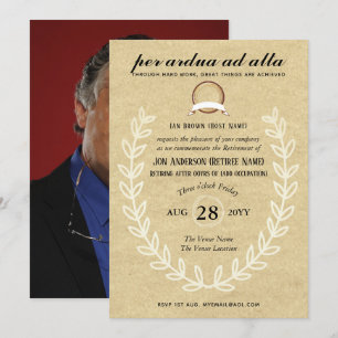 Invitation Vintage Rustic Retraite PHOTO Occupation Thème