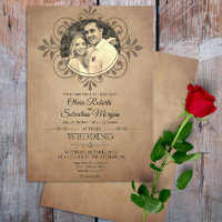 Vintage Rustique vieux parchemin Mariage victorien