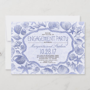 Invitation vintage seashells