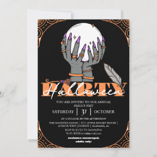 Invitation vintage simple costume d'halloween éffrayant férié