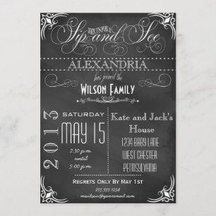 Invitation Vintage Sip and See