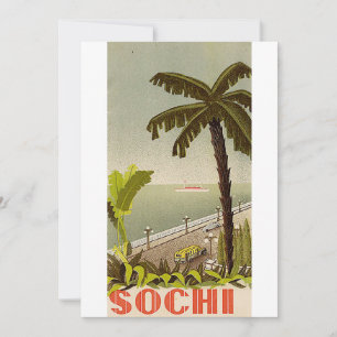 Invitation Vintage Sochi Marine Station Beaux-Arts Voyage