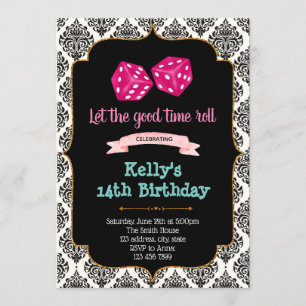 Invitation Vintage soirée bunco