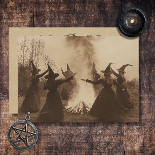 Invitation Vintage sorcière être fou Fête des mariées Hallowe