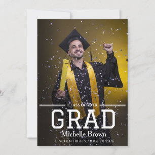 Invitation Vintage Sporty Editable Color Graduation 