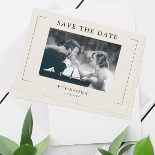 Invitation Vintage Style Photo Enregistrer La Date