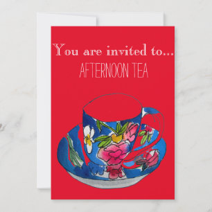 Invitation Vintage tasse de thé l'après-midi thé