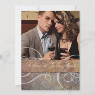 Invitation Vintage Toscane Italie Élégance Enregistrer la dat