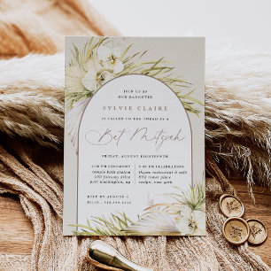 Invitation Vintage Tropics Boho Bat mitzvah