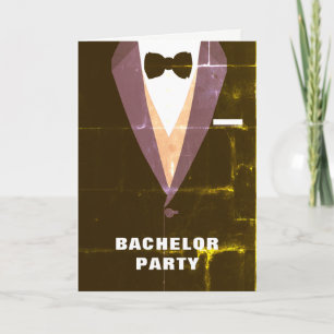 Invitation vintage Tuxedo Bachelor Party