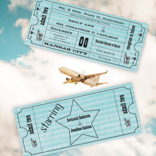 Invitation Vintage Typographie moderne Billet Mariage Inviter