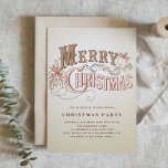 Invitation Vintage Typographie Occidentale Fête<br><div class="desc">Famille Invitation et amis à votre fête de vacances avec cette invitation personnalisable. Il présente une typographie vintage fantaisiste. Personnalisez en ajoutant vos propres détails. Vous pouvez également modifier l'image arrière en une photo ou toute autre image.</div>