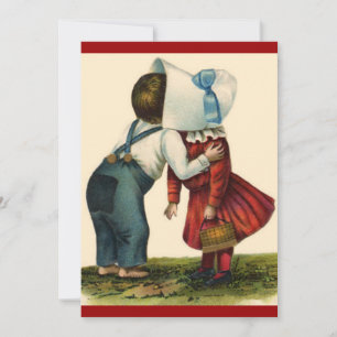 Invitation Vintage Valentine Premier Kiss Day