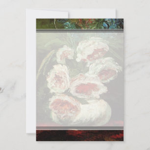 Invitation vintage. Vase avec pivoines de Van Gogh