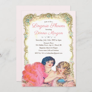 Invitation vintage Victorian Lingerie Douche