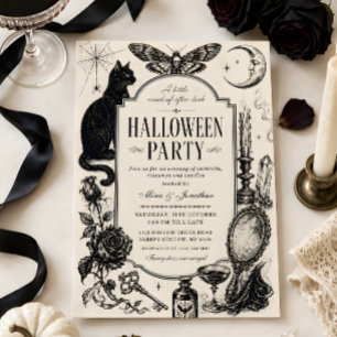 Invitation vintage victorienne pour une fête d'Hal