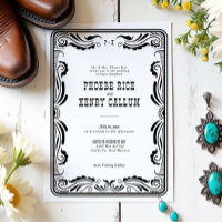 Vintage Western Cowboy Mariage campagnard rustique