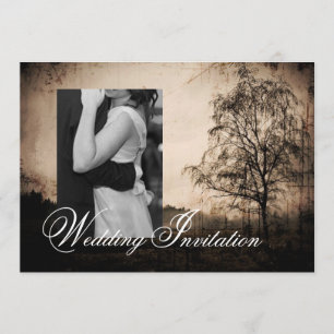 Invitation vintage Western Rustic Mariage campagna