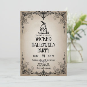 Invitation Vintage Wicked Bon Temps Halloween