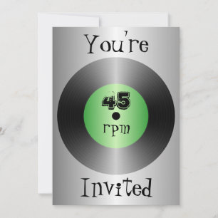 Invitation Vinyl Record Design N'Importe Quelle Occasion