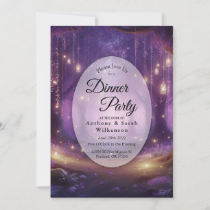 Invitation Violet à Midnight Enchanted Forest Dinner Party