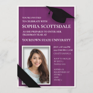 Invitation Violet College Trunk Party Photo