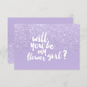 Invitation Violet lavande fausse parties scintillant ombre fi