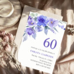 Invitation Violet violet & lavande 60e fête d'anniversaire<br><div class="desc">Purple Violet & Lavender 60th Birthday Party Invitation Collection correspondante dans Niche and Nest store.</div>