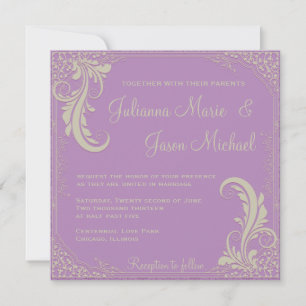 Invitation violette africaine Vintage et florissan