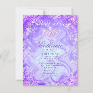 Invitation violette de la Couronne rayonnante